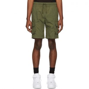 John Elliott Green Military Cargo Shorts John Elliott Green Military Cargo Shorts