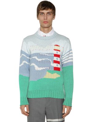 Light House & Sea Knit Cotton Sweater Light House & Sea Knit Cotton Sweater