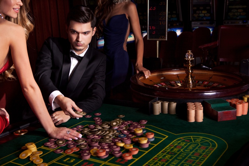 Male Model Casino Women Table Chips