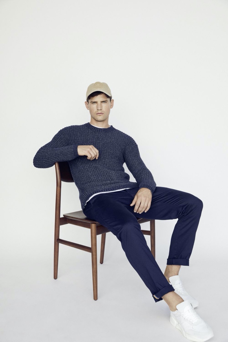 Guy Robinson sports a spring-summer 2020 look from Marc O'Polo.