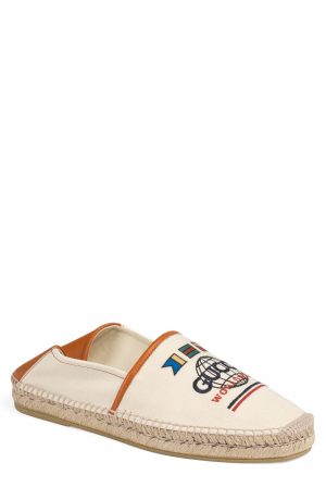 Men's Gucci Alejandro Worldwide Convertible Espadrille Flat, Size 8US / 7UK - Brown Men's Gucci Alejandro Worldwide Convertible Espadrille Flat, Size 8US / 7UK - Brown