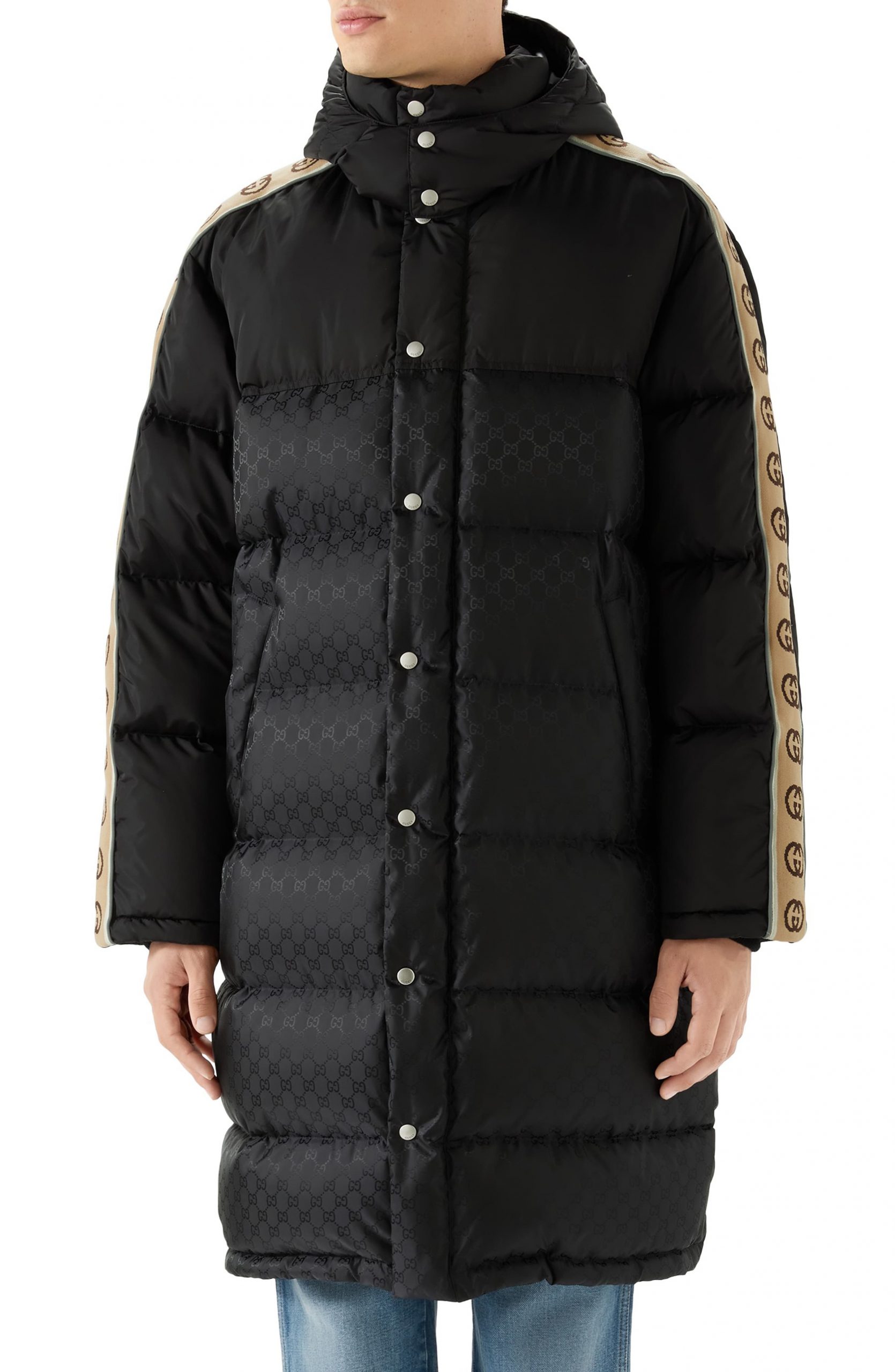 Men's Gucci Gg Jacquard Nylon Coat 