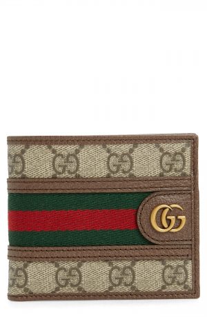 Men's Gucci Gg Supreme Canvas Wallet - Brown Men's Gucci Gg Supreme Canvas Wallet - Brown