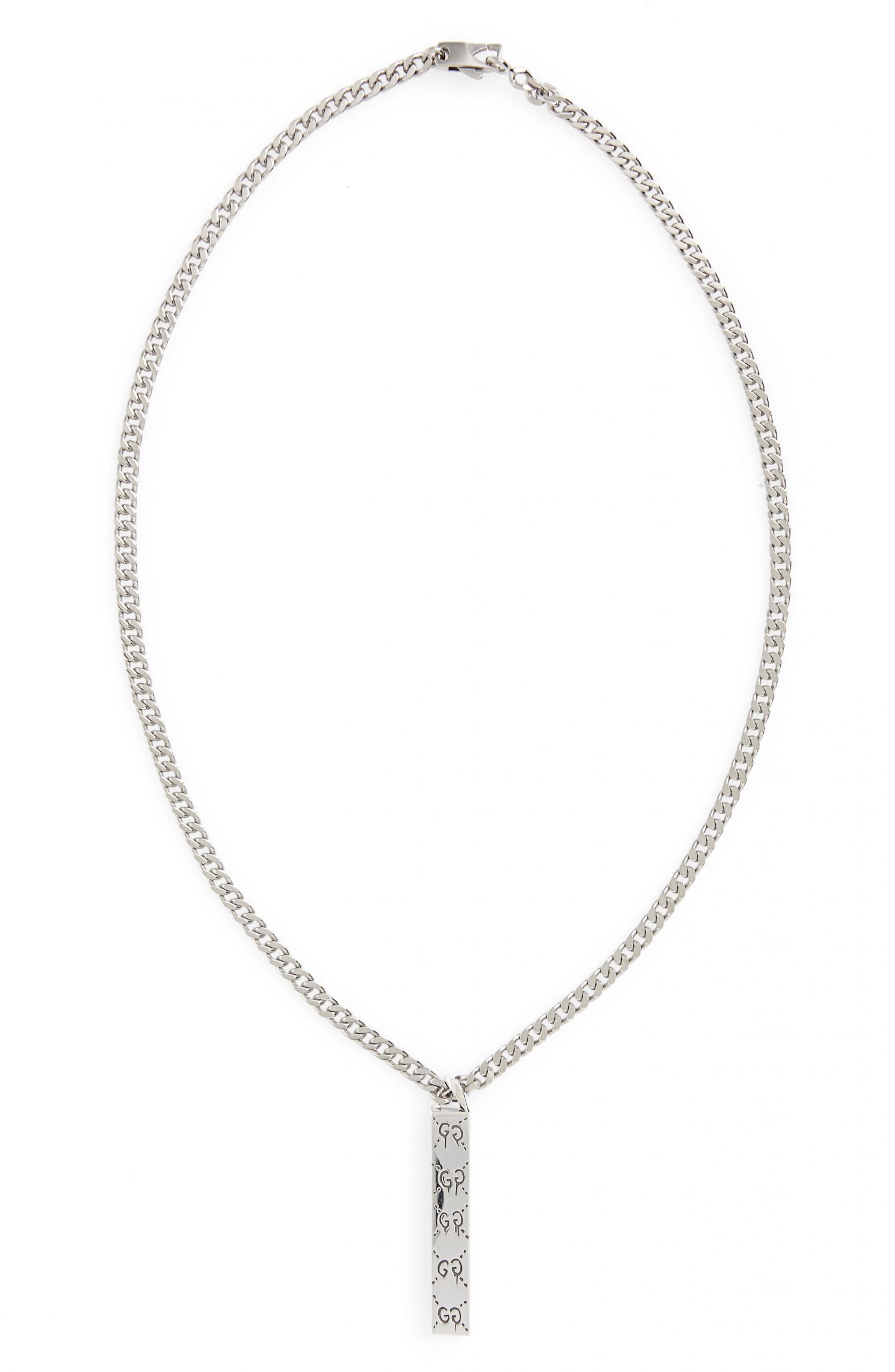 Men S Gucci Ghost Motif Pendant Necklace