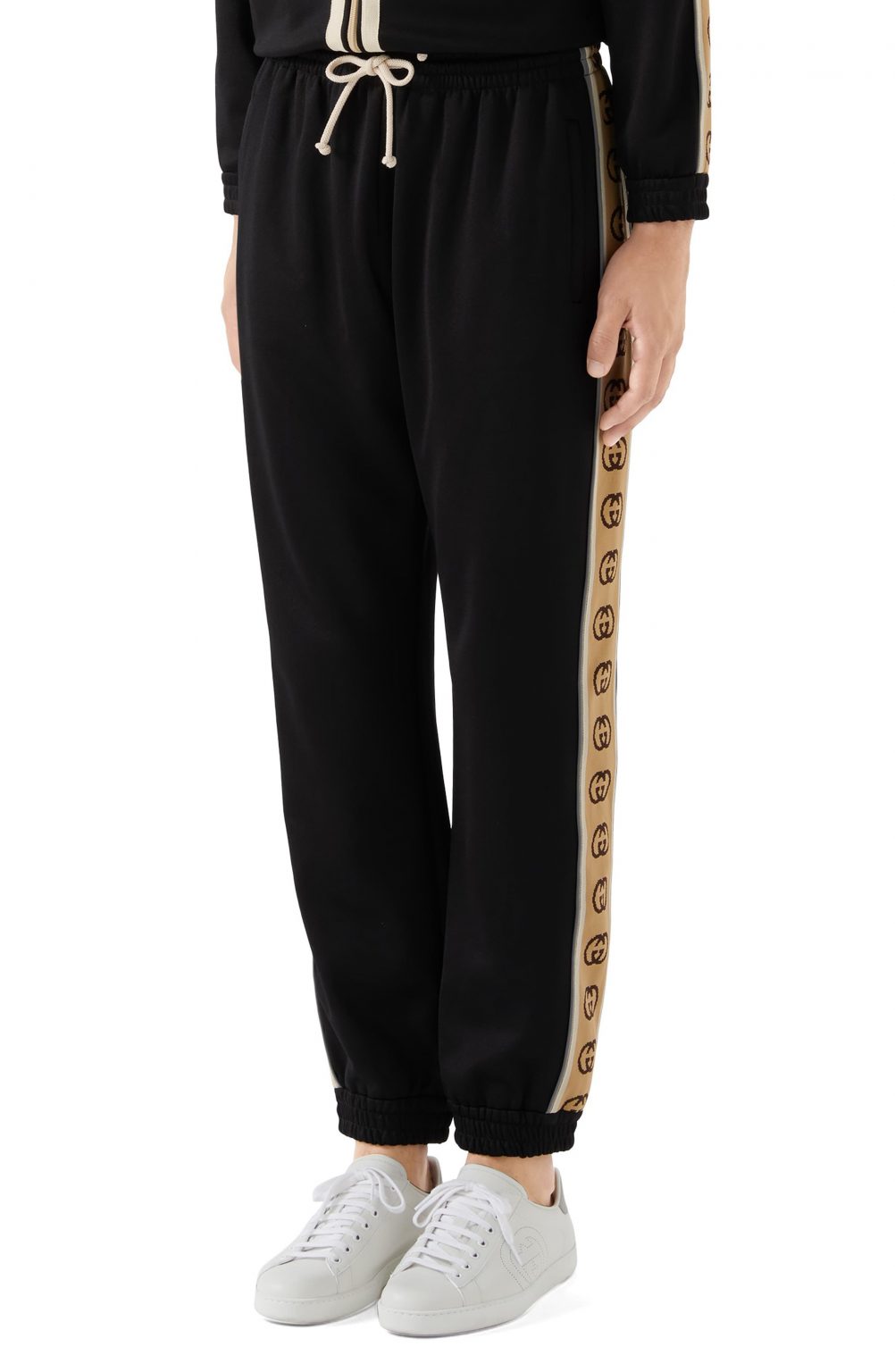 gucci jacquard jogging pants