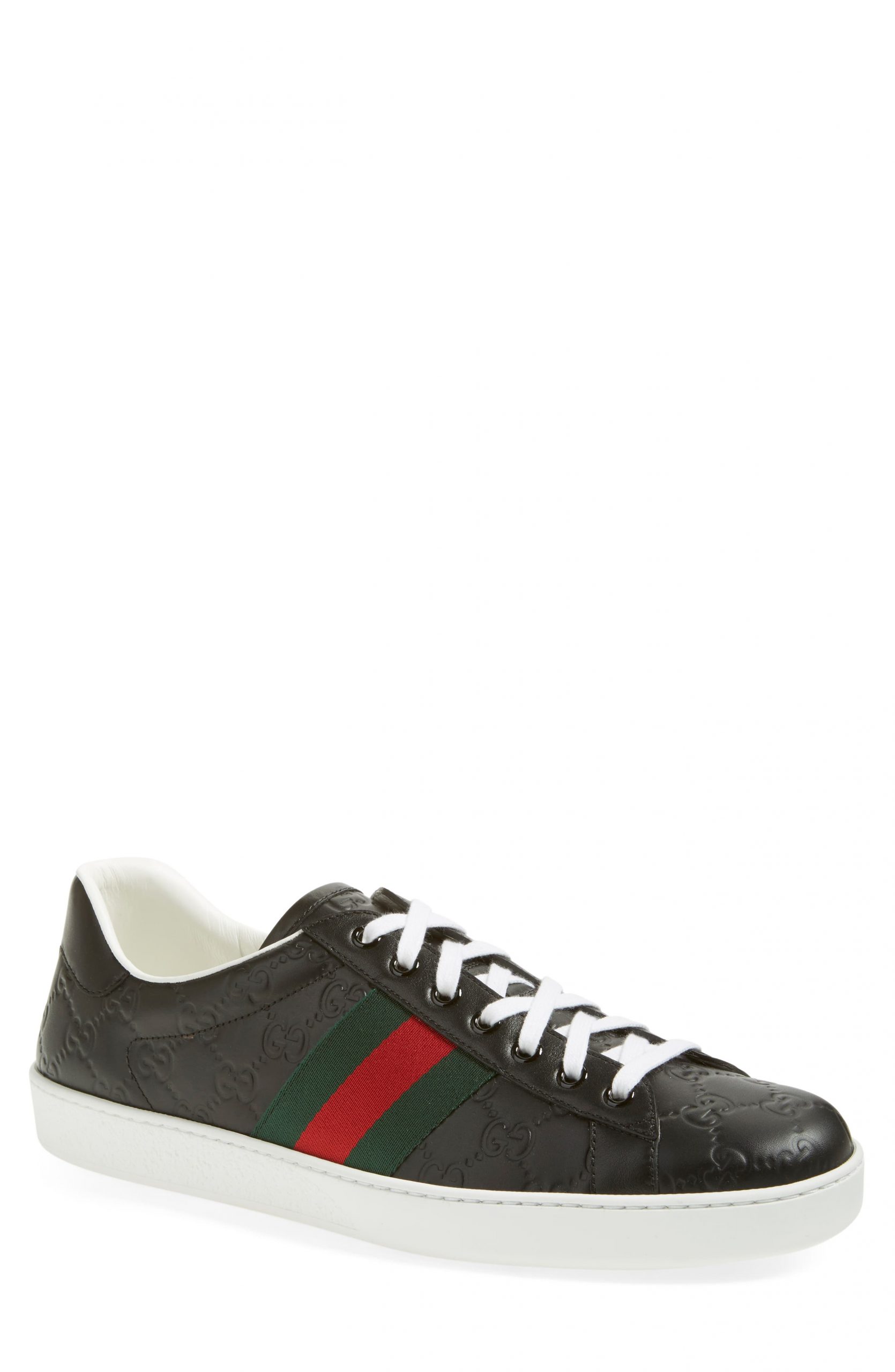 Men’s Gucci New Ace Gg Supreme Sneaker, Size 8US / 7UK - Black | The ...