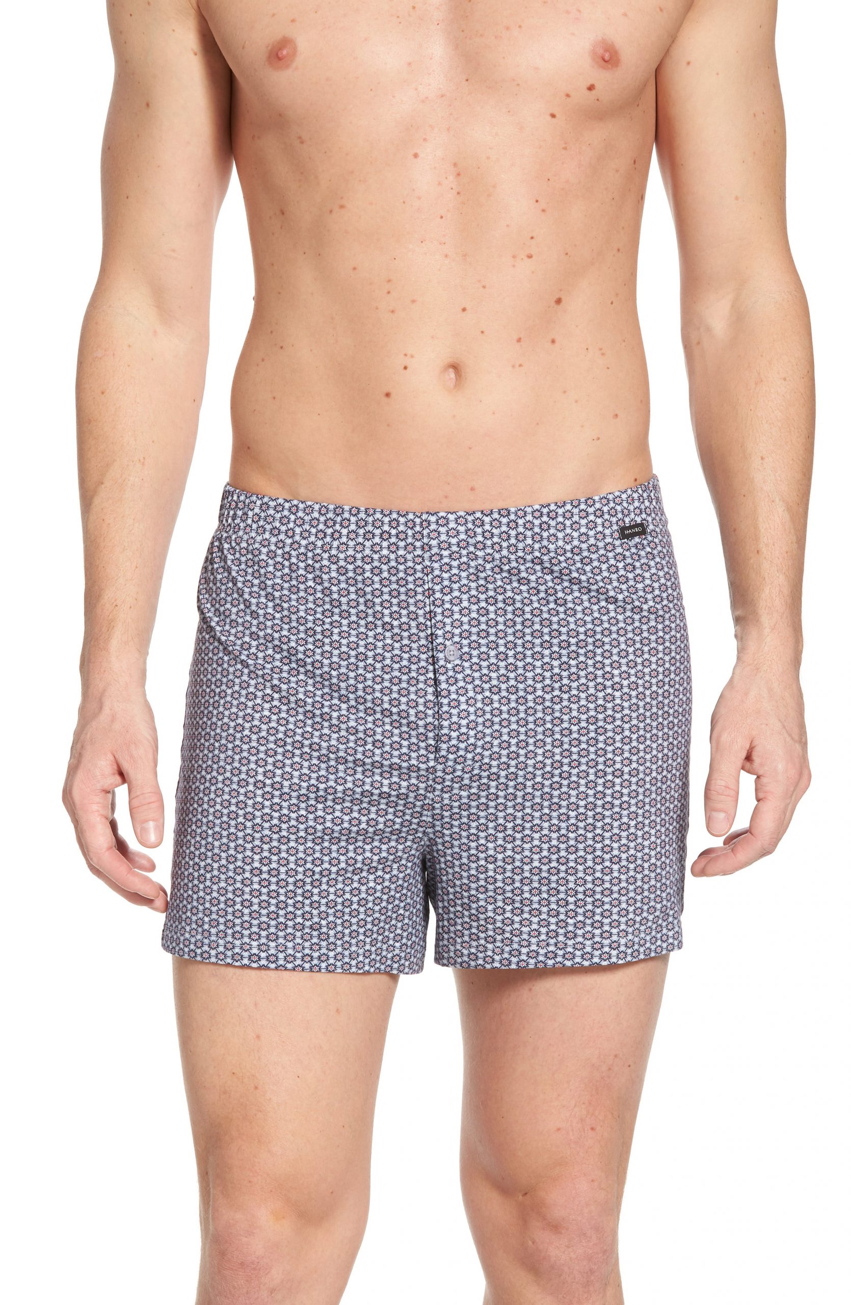 Men’s Hanro Elias Cotton Boxers, Size Large Blue The Fashionisto