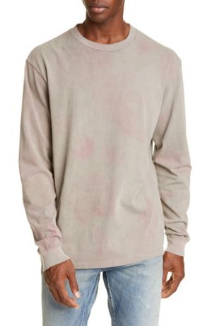 Men's John Elliott Double Dye Long Sleeve Oversize University T-Shirt, Size Large - Grey Men's John Elliott Double Dye Long Sleeve Oversize University T-Shirt, Size Large - Grey