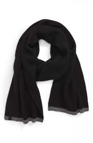 Men's Rag & Bone Ace Cashmere Scarf, Size One Size - Black Men's Rag & Bone Ace Cashmere Scarf, Size One Size - Black
