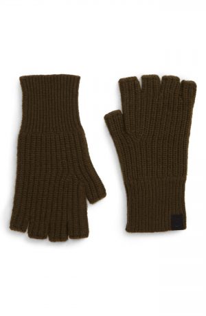 Men's Rag & Bone Ace Fingerless Cashmere Gloves, Size One Size - Green Men's Rag & Bone Ace Fingerless Cashmere Gloves, Size One Size - Green