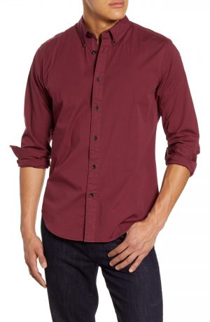 Men's Rag & Bone Fit 2 Tomlin Slim Fit Button-Down Shirt, Size Small - Burgundy Men's Rag & Bone Fit 2 Tomlin Slim Fit Button-Down Shirt, Size Small - Burgundy