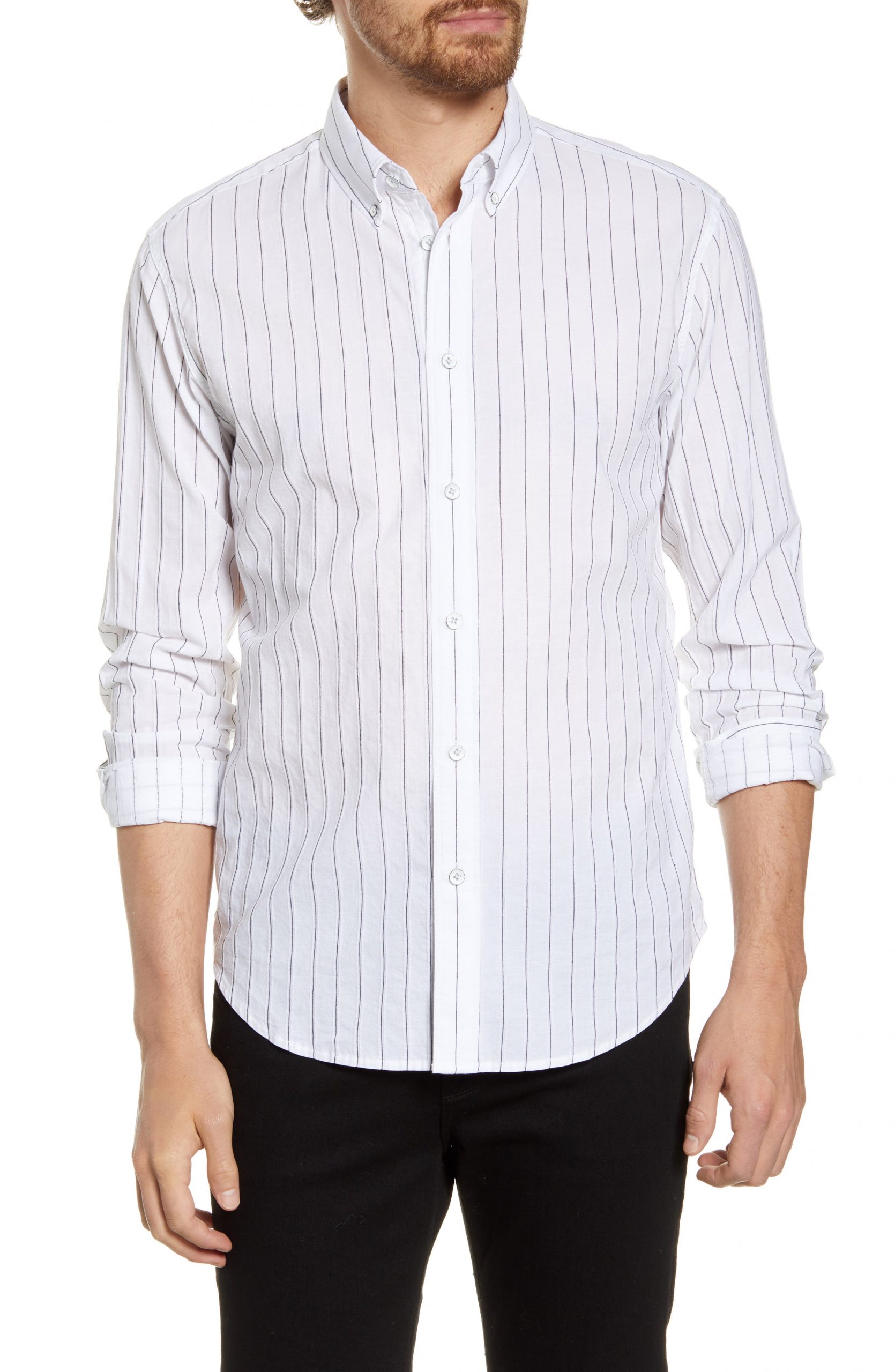 Men’s Rag & Bone Fit 2 Tomlin Slim Fit Stripe Button-Down Shirt, Size ...