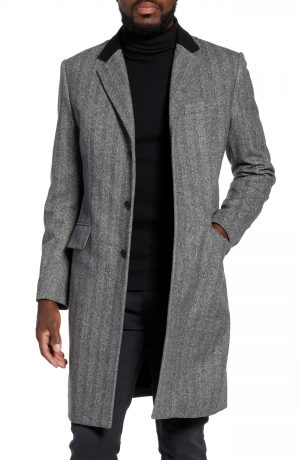 Men's Rag & Bone Rory Classic Fit Wool Blend Coat, Size 38 - Black Men's Rag & Bone Rory Classic Fit Wool Blend Coat, Size 38 - Black