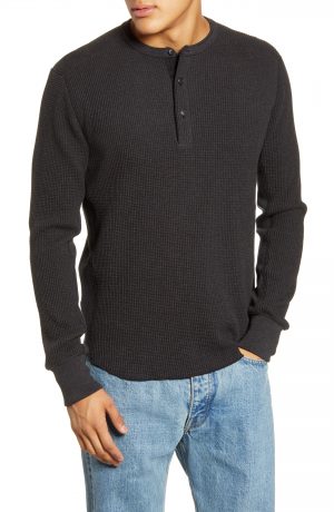 Men's Rag & Bone Thermal Henley, Size Small - Grey Men's Rag & Bone Thermal Henley, Size Small - Grey
