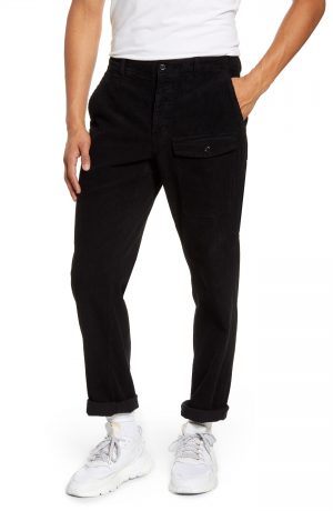 Men's Saturdays Nyc Corduroy Cargo Pants, Size 30 - Black Men's Saturdays Nyc Corduroy Cargo Pants, Size 30 - Black
