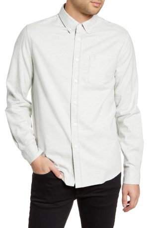 Men's Saturdays Nyc Crosby Button-Down Flannel Shirt, Size Small - Grey Men's Saturdays Nyc Crosby Button-Down Flannel Shirt, Size Small - Grey