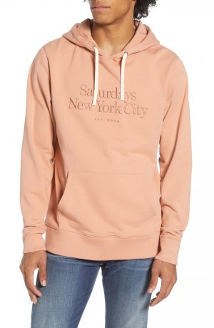 Men's Saturdays Nyc Ditch Miller Embroidered Pullover Hoodie, Size X-Large - Orange Men's Saturdays Nyc Ditch Miller Embroidered Pullover Hoodie, Size X-Large - Orange