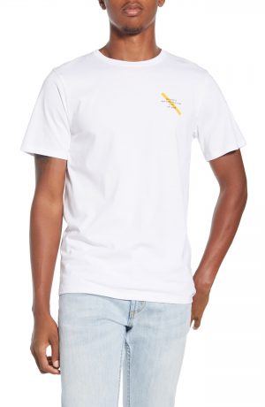 Men's Saturdays Nyc Gotham Slash Logo T-Shirt, Size Small - White Men's Saturdays Nyc Gotham Slash Logo T-Shirt, Size Small - White