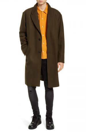 Men's Saturdays Nyc Kawano Top Coat, Size Small - Green Men's Saturdays Nyc Kawano Top Coat, Size Small - Green