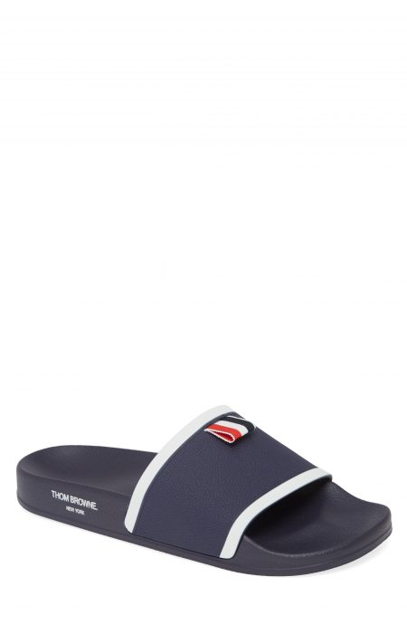 thom browne black flag pool slides