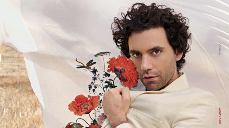 A vision in a cream-colored look, Mika wears Jacquemus for Vanity Fair Italia.
