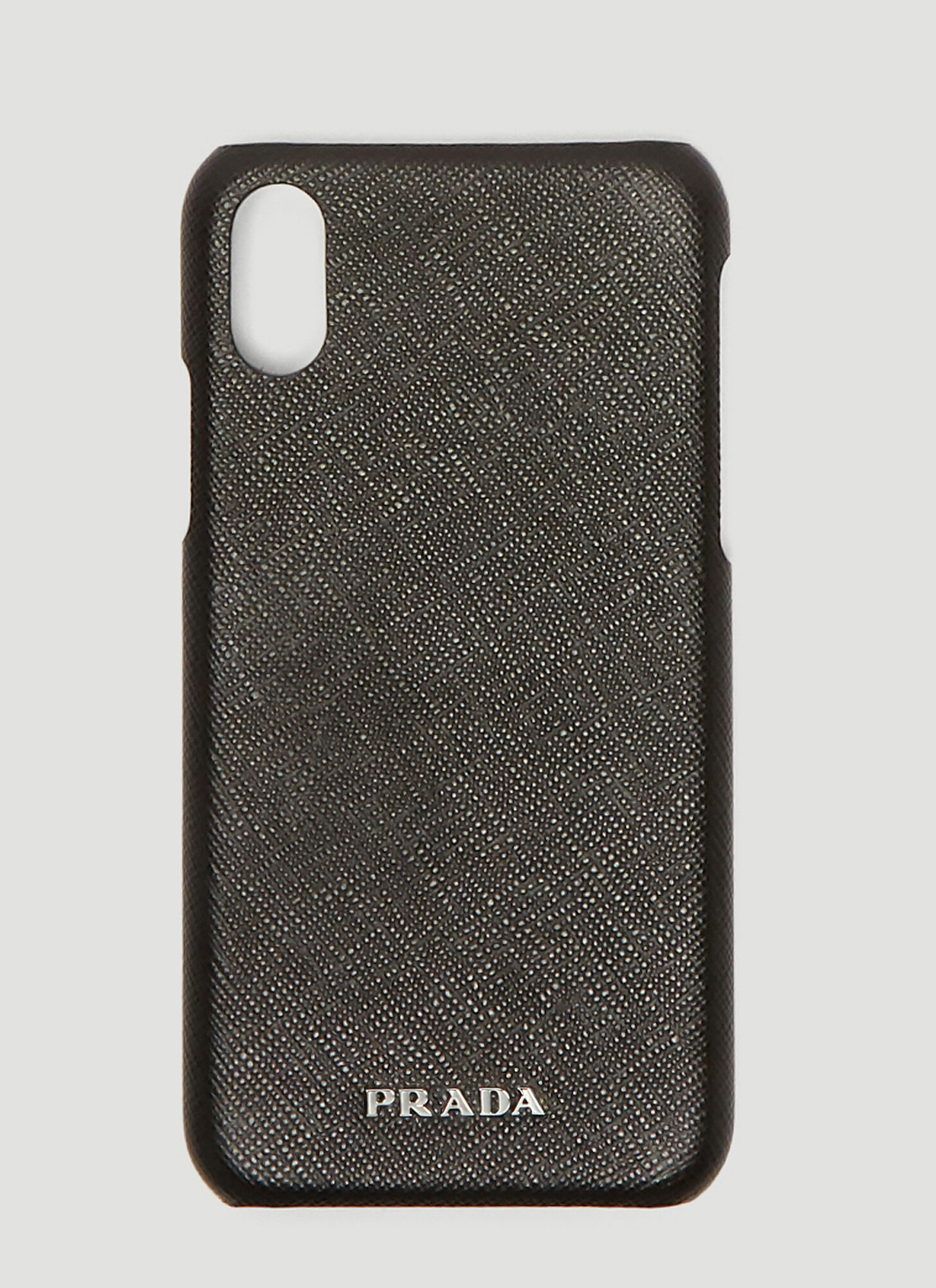 Prada Saffiano Leather iPhone X Case in Black size One Size | The
