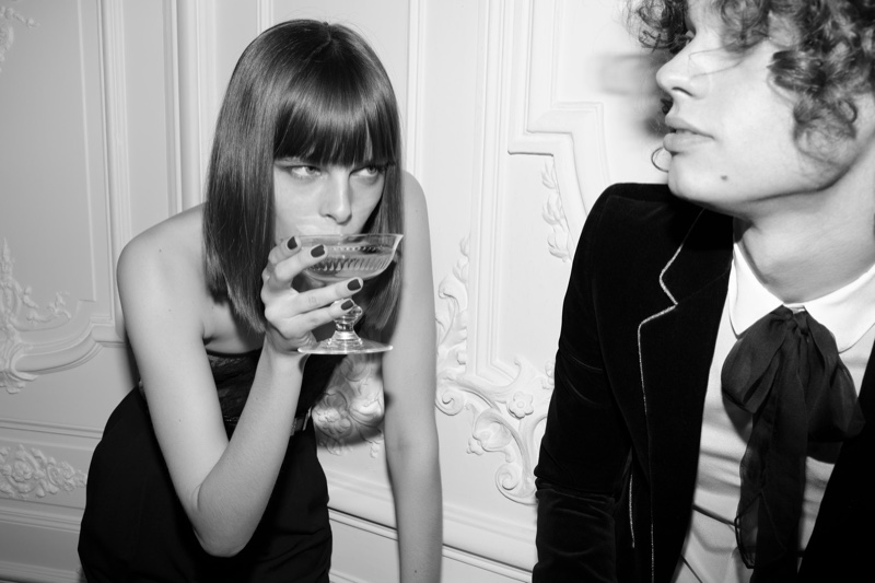 Aylah Petersone and Erin Mommsen come together in elegant looks from Saint Laurent.