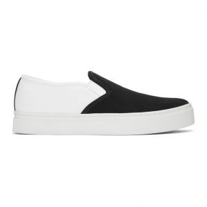 Saturdays NYC Black Suede Combo Vass Slip-On Sneakers Saturdays NYC Black Suede Combo Vass Slip-On Sneakers