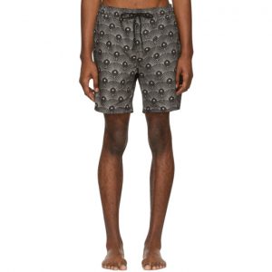 Saturdays NYC Black and Beige Deco Timothy Swim Shorts Saturdays NYC Black and Beige Deco Timothy Swim Shorts