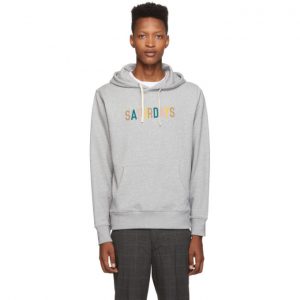 Saturdays NYC Grey Multicolor Logo Ditch Hoodie Saturdays NYC Grey Multicolor Logo Ditch Hoodie