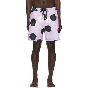 Saturdays NYC Purple Timothy Moon Flower Swim Shorts Saturdays NYC Purple Timothy Moon Flower Swim Shorts