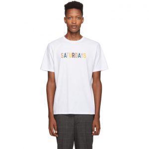 Saturdays NYC White Multicolor Logo T-Shirt Saturdays NYC White Multicolor Logo T-Shirt