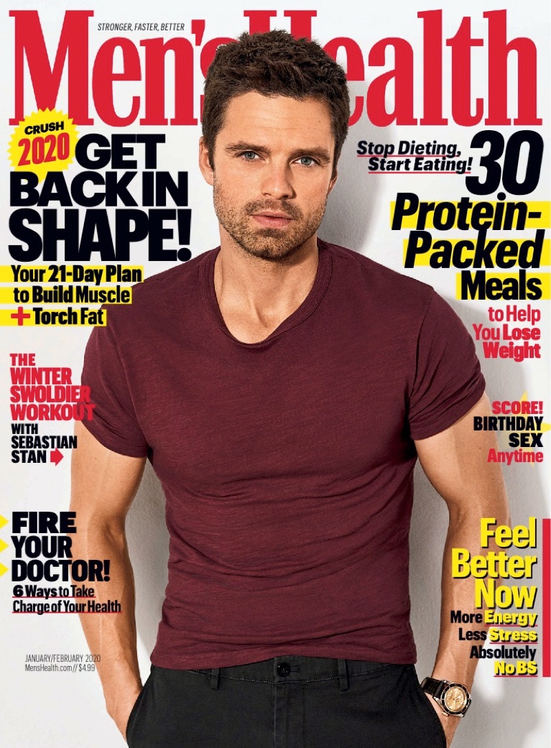 Sebastian Stan covers the January/February 2020 issue of Men's Health. » Sebastian Stan Covers Men's Health, Talks Staying Fit in Marvel Universe Sebastian Stan covers the January/February 2020 issue of Men's Health.