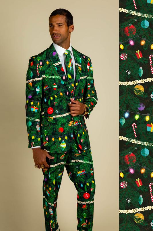 Shinesty Christmas Tree Camo Christmas Tree Print Suit