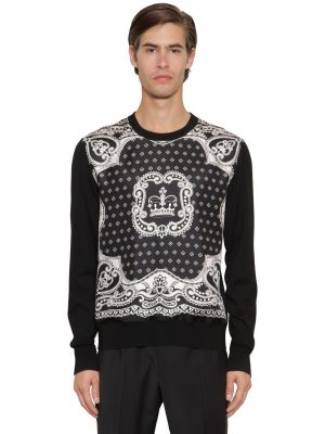 Silk Twill & Virgin Wool Knit Sweater Silk Twill & Virgin Wool Knit Sweater