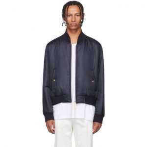 Thom Browne Navy Down Bomber Jacket Thom Browne Navy Down Bomber Jacket