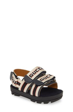Toddler Gucci Sam Logo Strap Slingback Sandal, Size 11US / 28EU - Blue Toddler Gucci Sam Logo Strap Slingback Sandal, Size 11US / 28EU - Blue