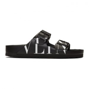 Valentino Black Valentino Garavani Birkenstock Edition VLTN Arizona BS Slides Valentino Black Valentino Garavani Birkenstock Edition VLTN Arizona BS Slides