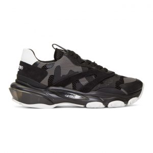 Valentino Black Valentino Garavani Camouflage Bounce Sneakers Valentino Black Valentino Garavani Camouflage Bounce Sneakers