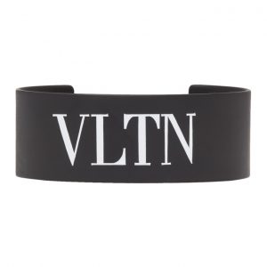 Valentino Black Valentino Garavani Metal VLTN Cuff Bracelet Valentino Black Valentino Garavani Metal VLTN Cuff Bracelet