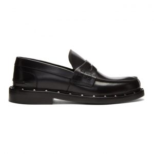Valentino Black Valentino Garavani Studded Moccasin Loafers Valentino Black Valentino Garavani Studded Moccasin Loafers