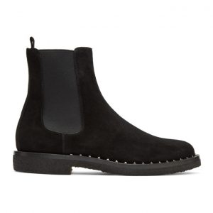 Valentino Black Valentino Garavani Suede Soul Rockstud Chelsea Boots Valentino Black Valentino Garavani Suede Soul Rockstud Chelsea Boots