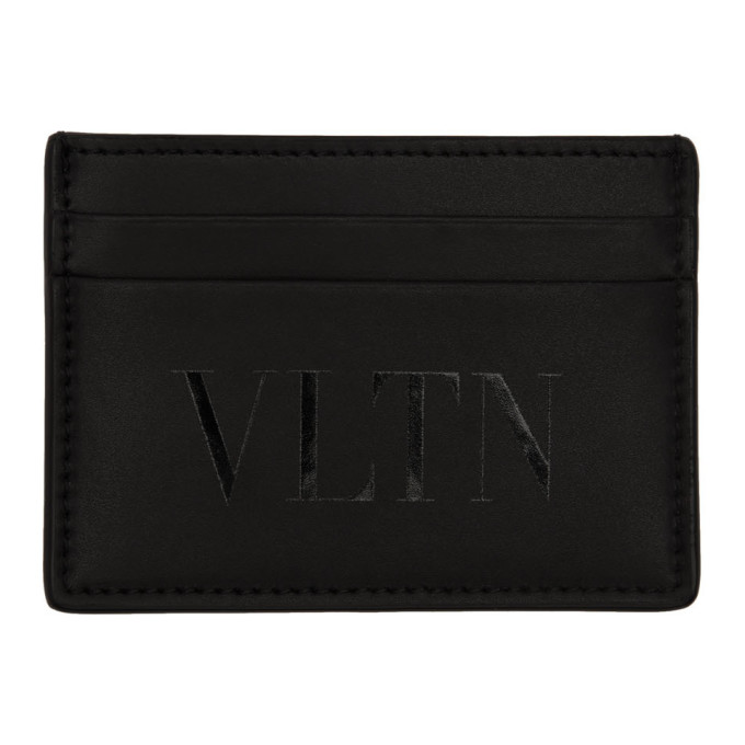 Valentino Black Valentino Garavani VLTN Card Holder | The Fashionisto