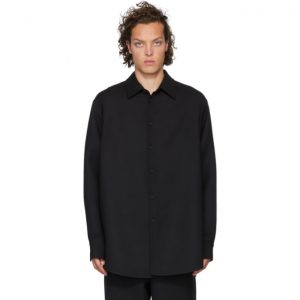 Valentino Black Wool Shirt Valentino Black Wool Shirt