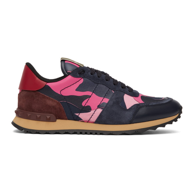 valentino camouflage sneakers pink