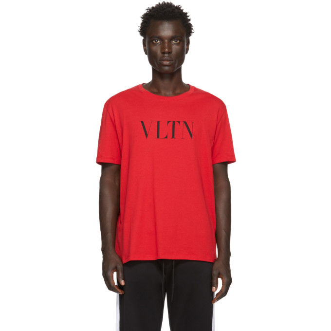 Valentino Red and Black VLTN T-Shirt | The Fashionisto