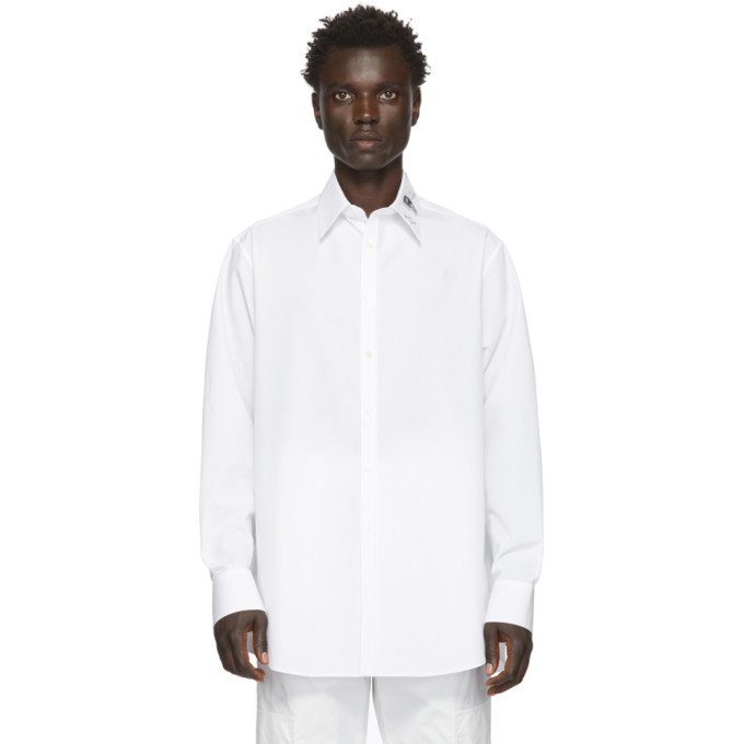 Valentino White Graphic Collar Shirt | The Fashionisto