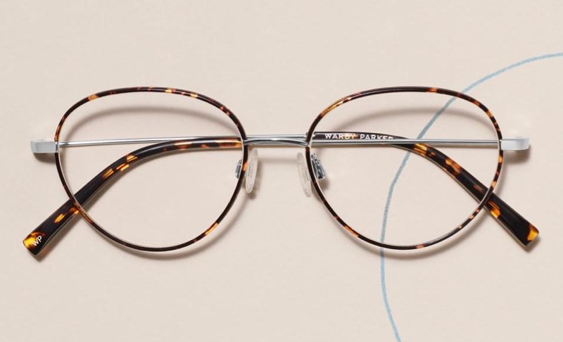 Warby Parker Arlen glasses in Whiskey Tortoise Matte with Polished Silver