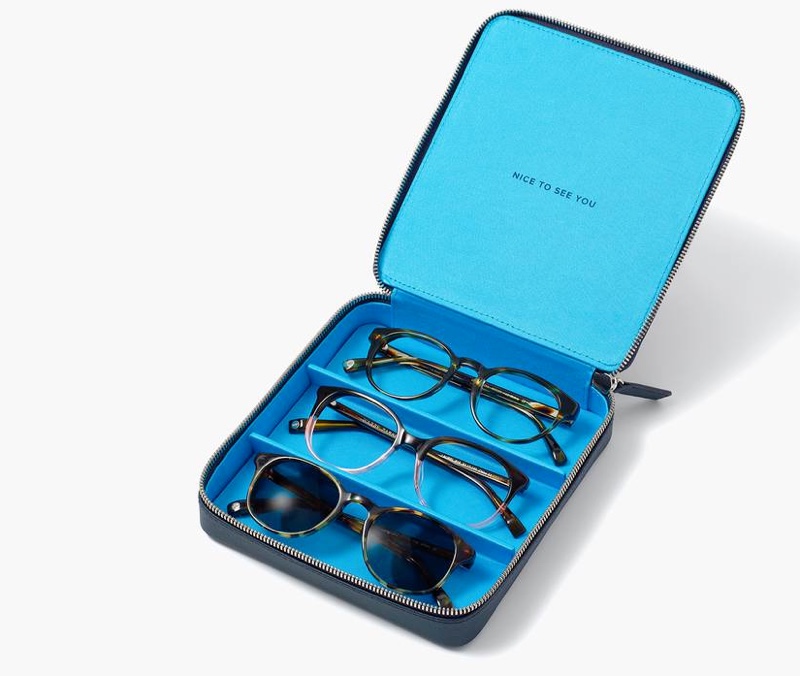 A smart gift for the glasses wearer is Warby Parker's stylish travel case.