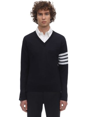 Wool Knit V-neck Sweater Wool Knit V-neck Sweater